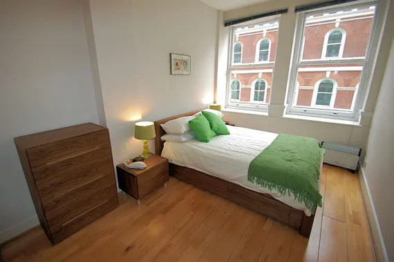 The light filled bedroom at Sovereign House