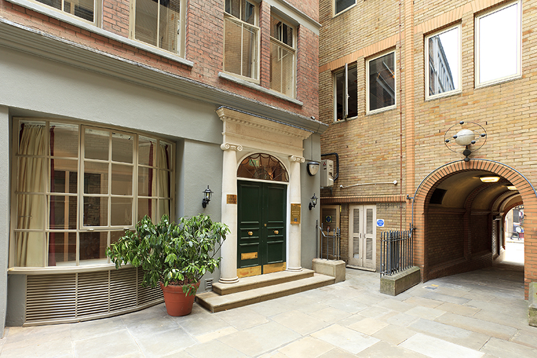 The Crane Court Apartments building entrance