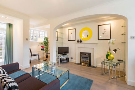 A modern and stylish West House living room