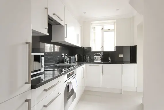 A modern, well equipped kitchen at Fountain House