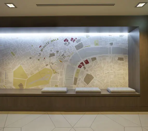 The handy map in reception