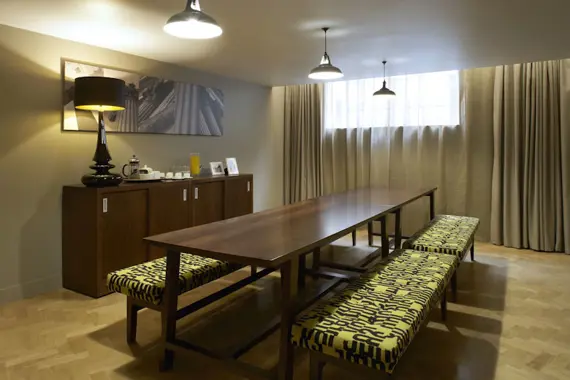 A Citadines Trafalgar Square communal dining area