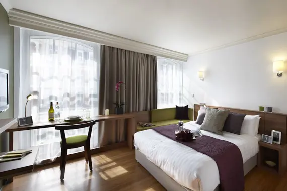 A studio apartment, filled with light