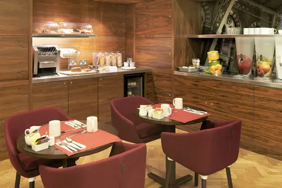 A communal dining area