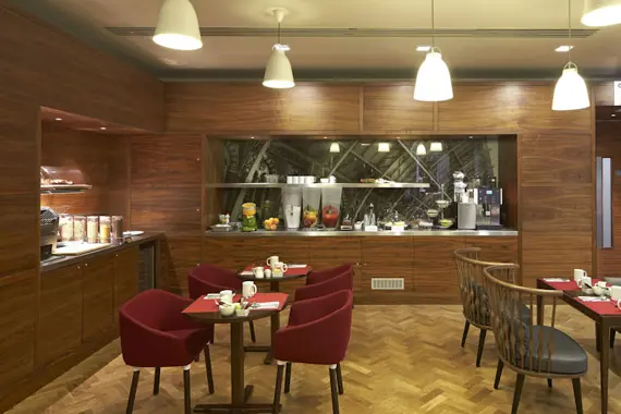 A communal dining area