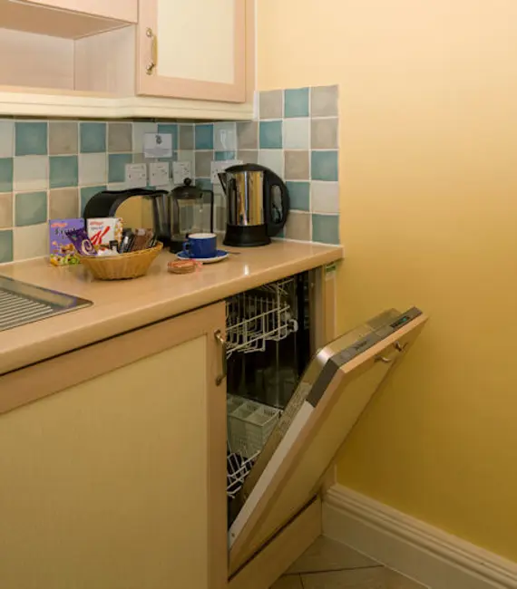 A handy dishwasher in a Stanshawe Court kitchen