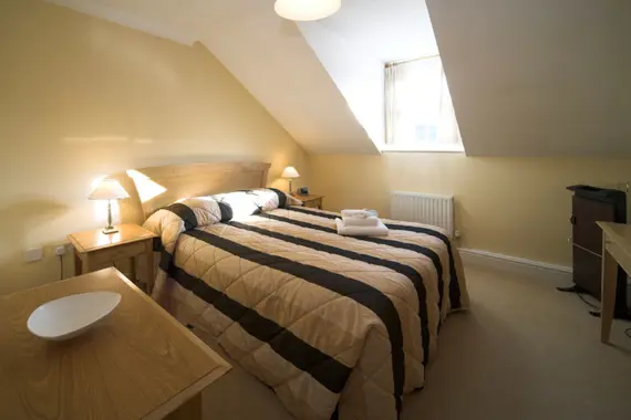 One of the cosy bedrooms at Stanshawe Court