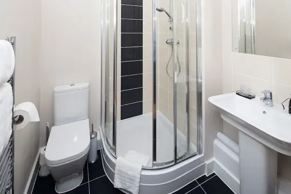 A clean, modern shower room