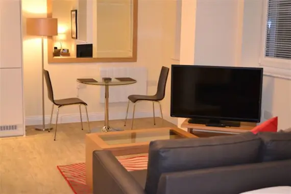 A bright, comfortable dining space