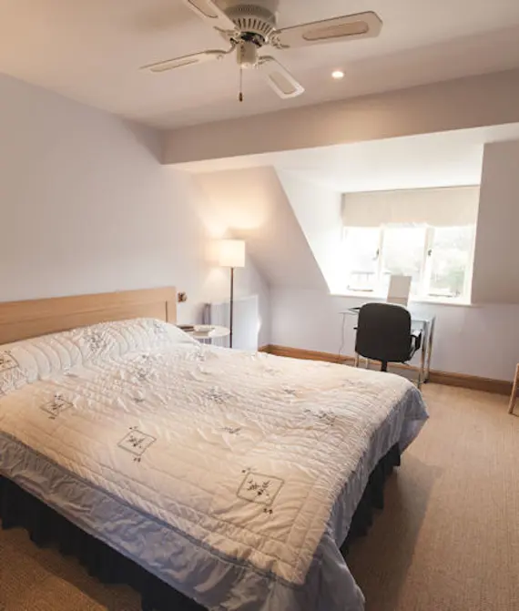 A light, spacious bedroom