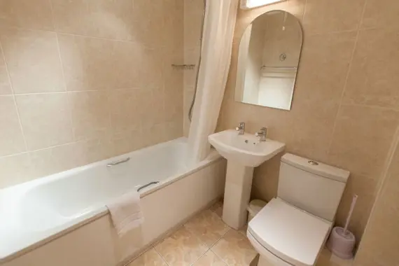 A clean, relaxing bathroom