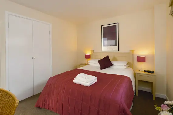 A double bedroom with built-in wardrobe