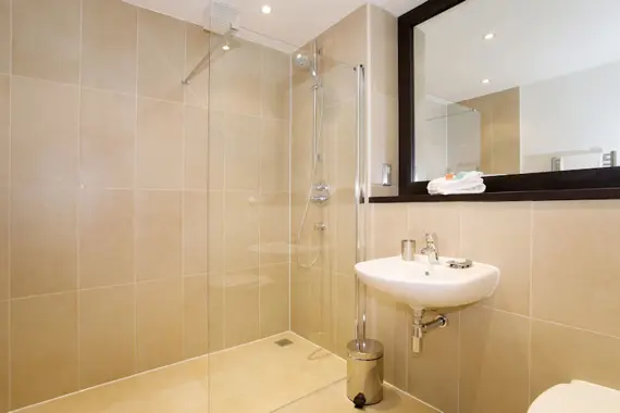 A modern bathroom at The Hamiltons