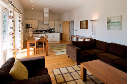 A typical modern open plan living area at The Hamiltons