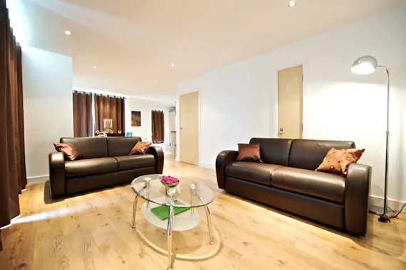 A typical bright living area