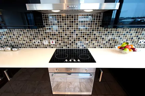 A modern kitchen with up to date appliances