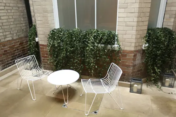 The pretty terrace in one of the apartments