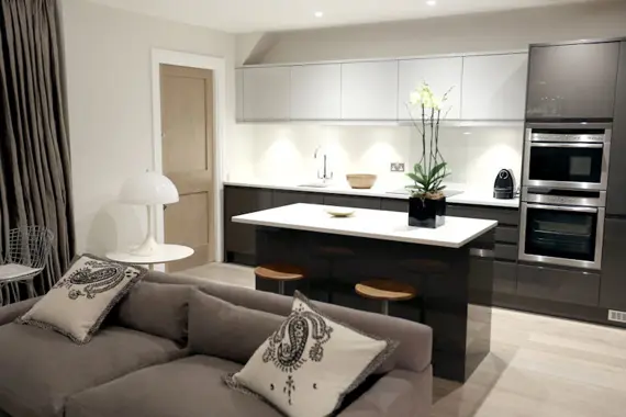 One of the sleek kitchens