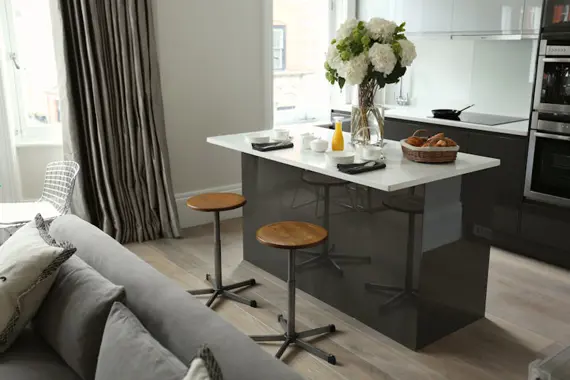 Another sleek kitchen, with modern appliances