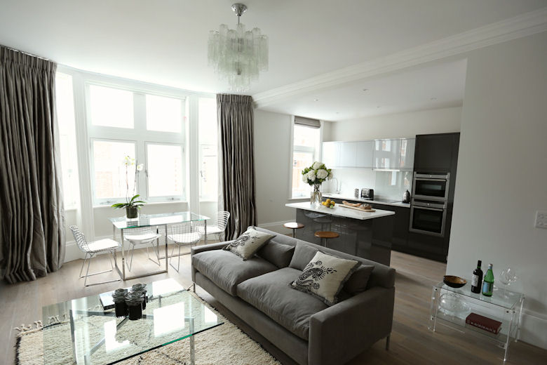 An apartment 6 lounge at 56 Welbeck Street