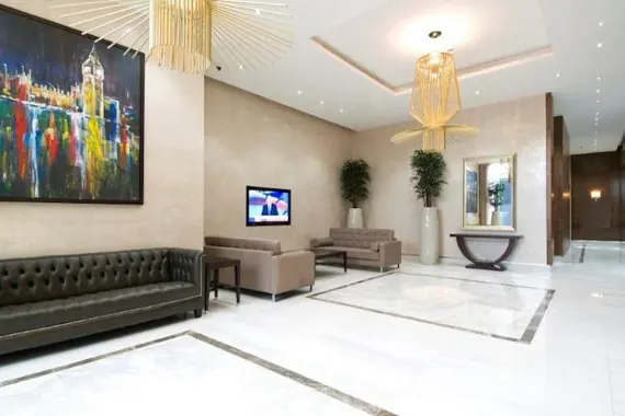 The foyer at Dickens Yard