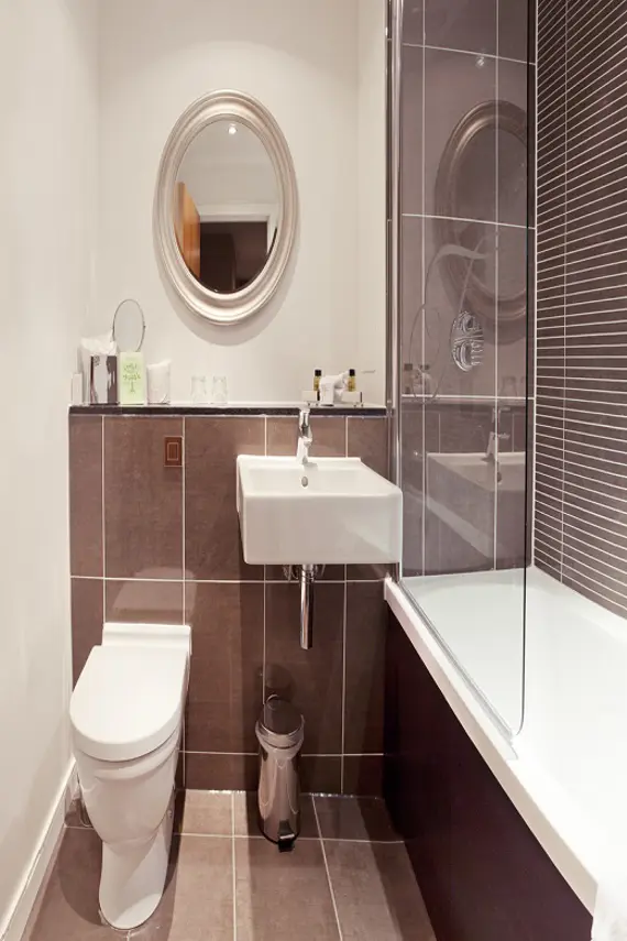 A sleek, modern bathroom