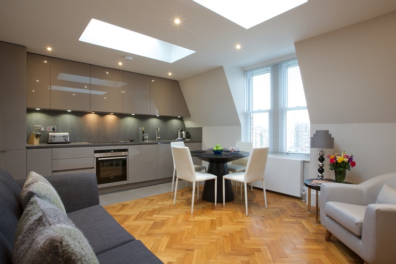 A well thought out and modern kitchen at Barons Court