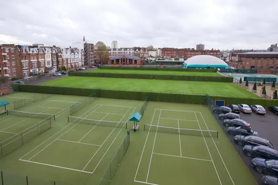 An amazing view from the balcony at West Kensington apartments