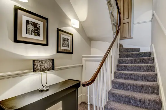 An elegant stairway at Gloucester Place