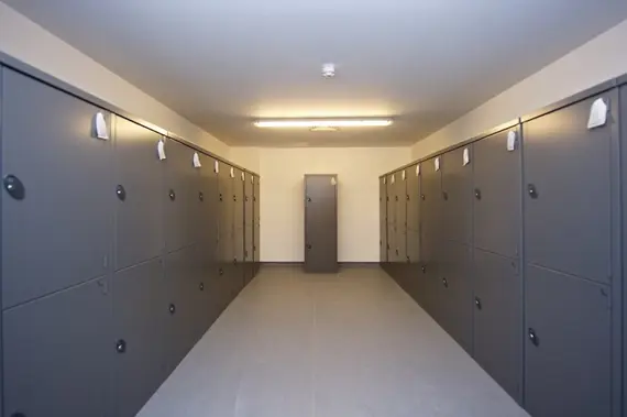 The luggage storage area