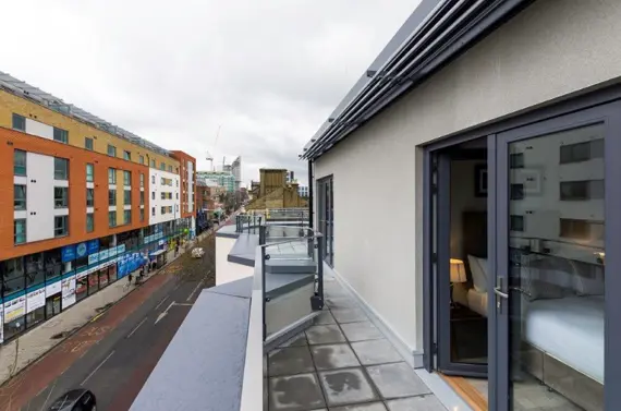 The view from a Milestone House apartment