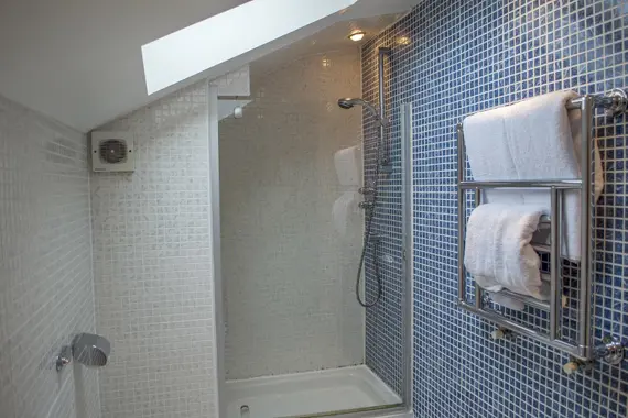A shower room in the loft apartment