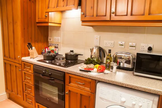 A homely, fully equipped kitchen