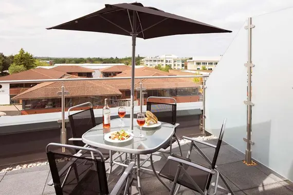 The pretty outside space some apartments offer