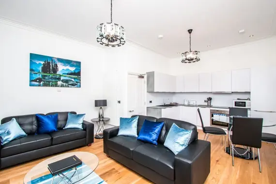 One of the well decorated, comfortable living rooms