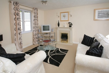 A spacious, bright living area