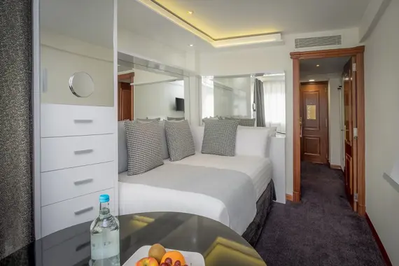 A newly refurbished, modern studio apartment