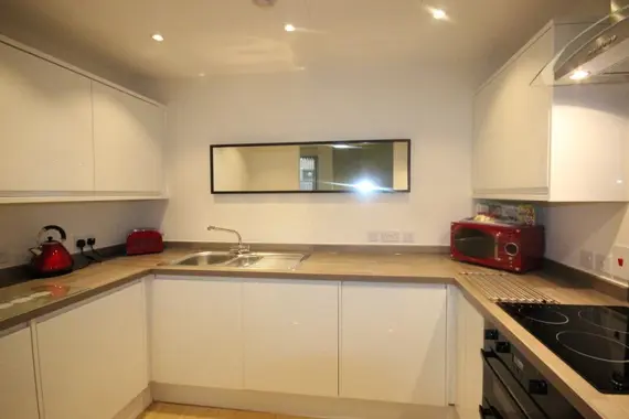 A spacious, modern kitchen