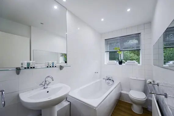A lovely, light and spacious bathroom