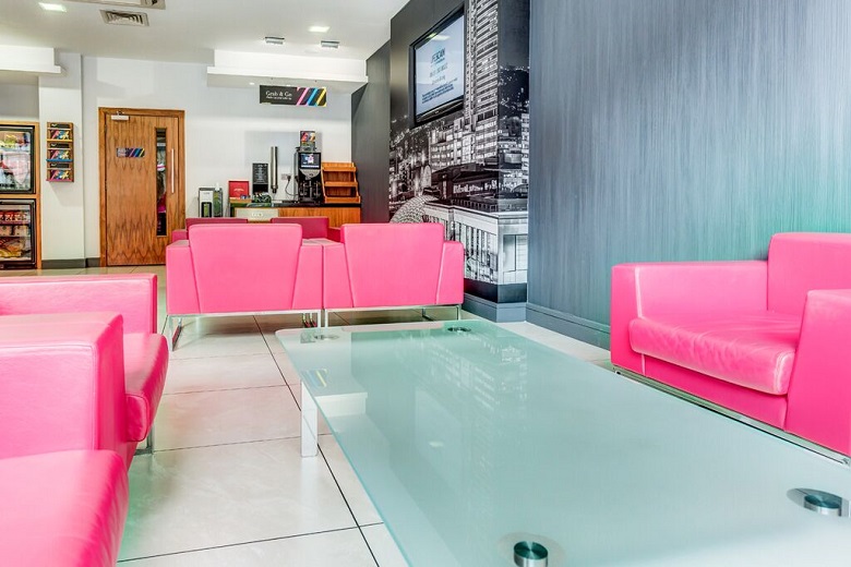A relaxing seating area in the reception