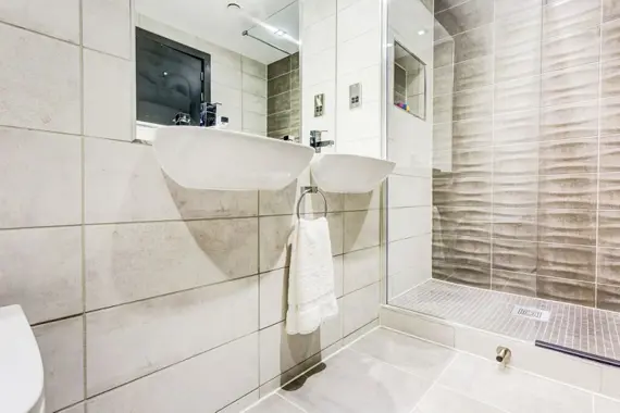 A chic, modern shower room