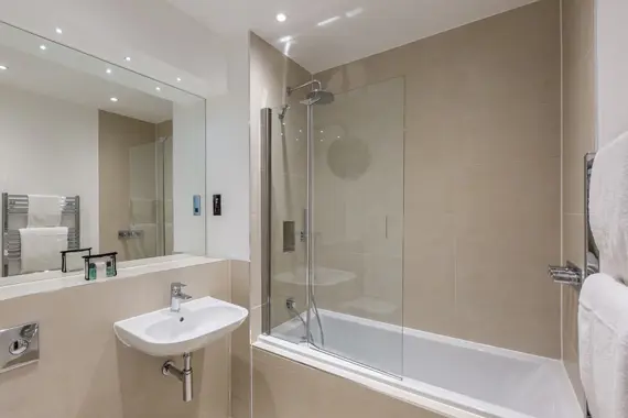 A sleek, modern bathroom