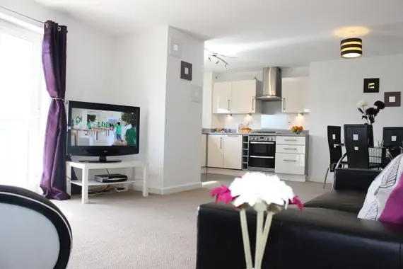 A modern, comfortable living space