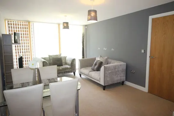 A modern, chic living space