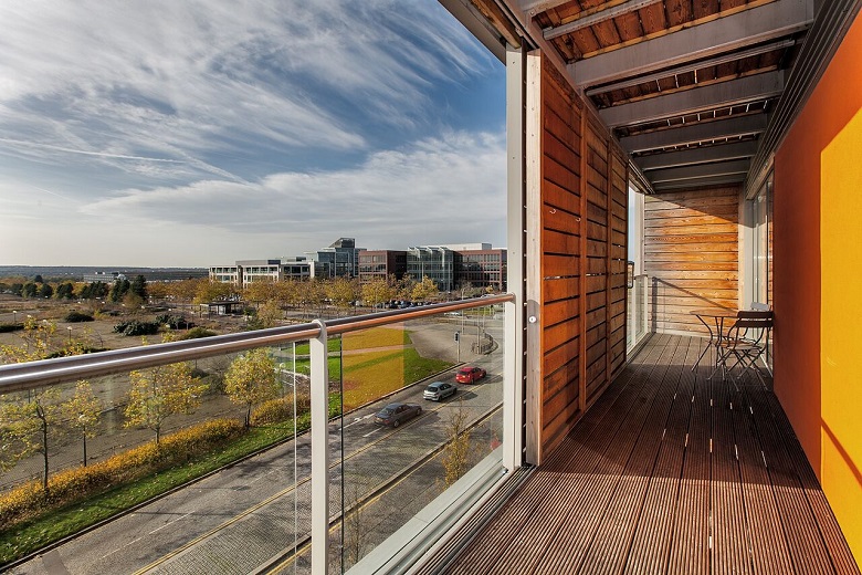 A balcony in a selected apartment at Merrivale