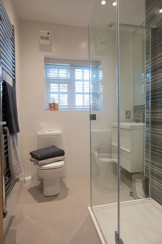 A sleek, modern shower room
